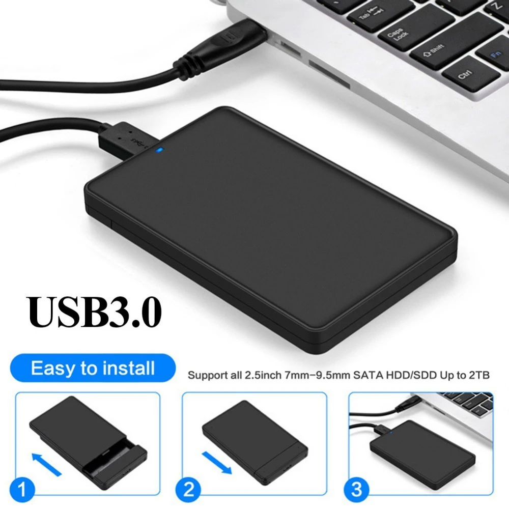Buy 2.5 Inch Hdd Sata To Usb 3.0 Tool-Free External Hard Drive Enclosure For Ssd Case Nas Caddy Boitier Disque Dur on