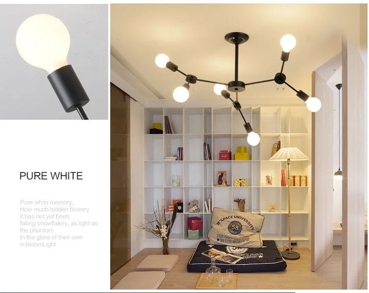 Postmodern Nordic Chandelier Lighting Minimalist American Iron Art Lamp Modern LEDChandelier Creative Design Magic Pendant Light | Лампы и