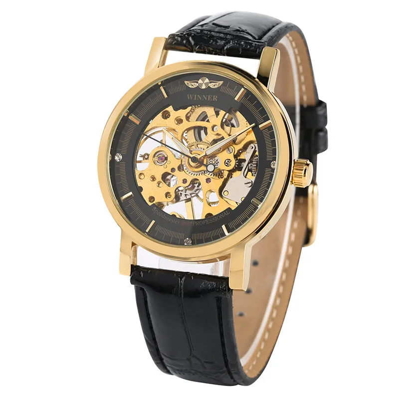 Механические часы Timekeeper Move для мужчин и женщин мужские с золотым скелетом