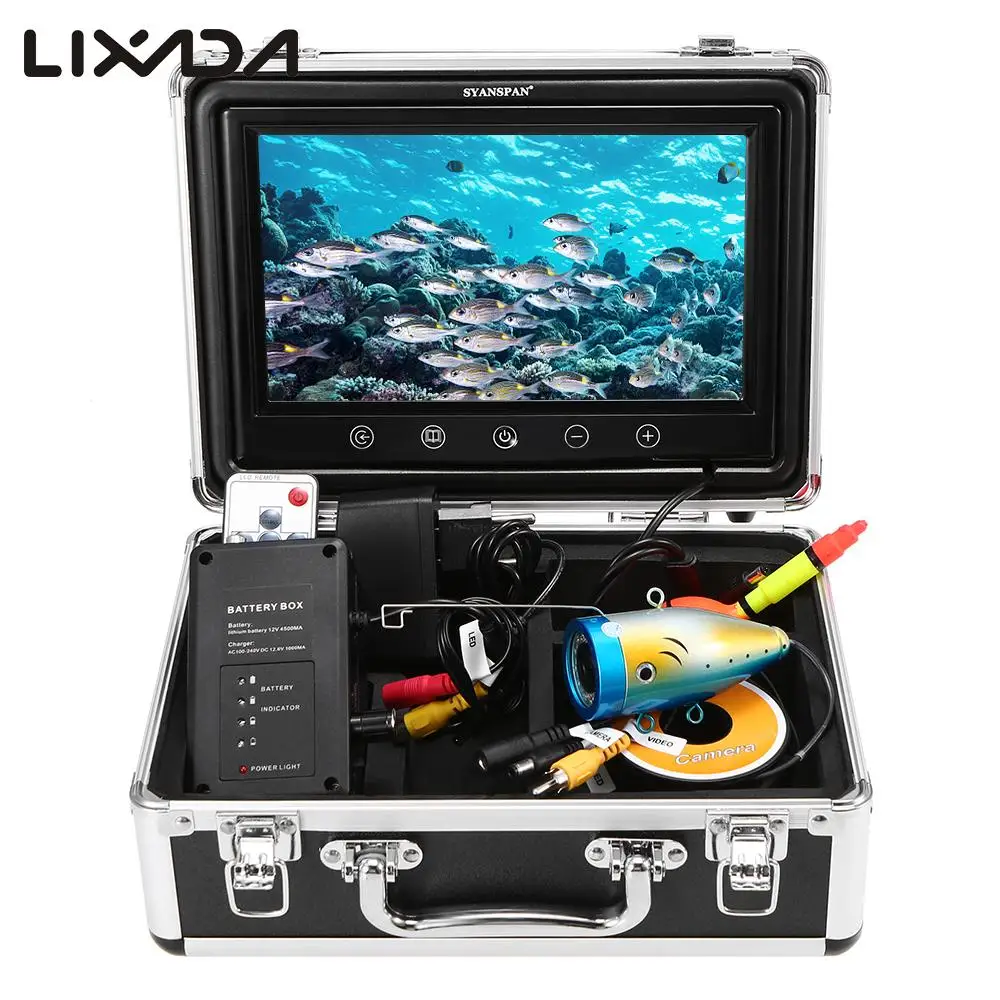 Underwater Fishing Camera Kit 9&quot Inch Large LCD Monitor 1000TVL 24PCS Infrared IR LEDs Fish Finder for Ice Lake Boat | Спорт и