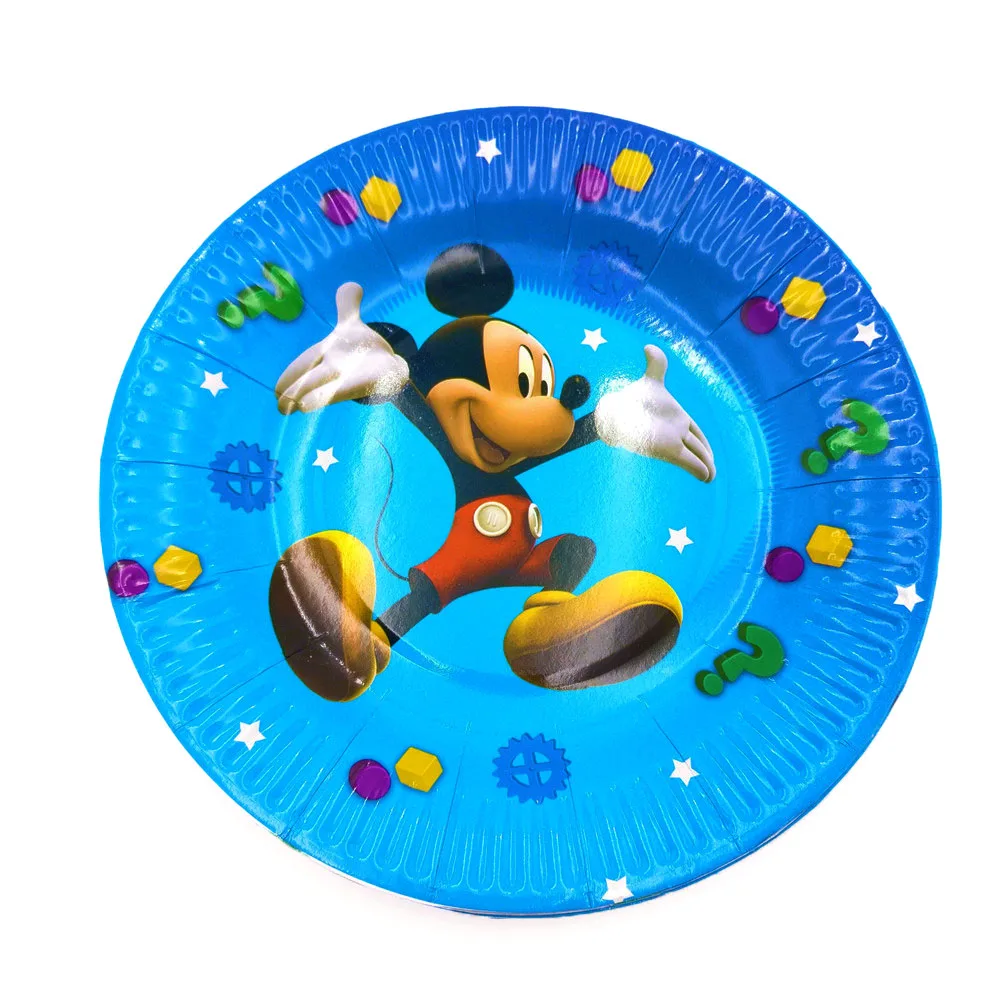 Mickey Mouse theme kids happy birthday party decoration plate cup straw napkins loot bags disposable tableware supplie | Дом и сад