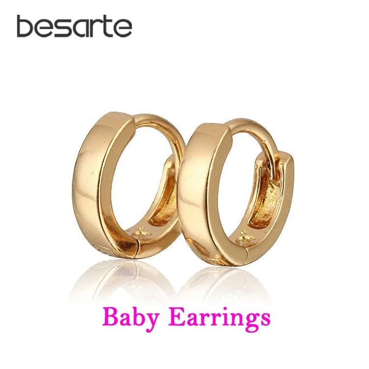 

10 Pair/ Children Hoop Earrings For Kids Brinco Ouro Boucle d'oreille Bebe Cuff Earring Baby Ohrringe Girl Kids Jewelry E1582