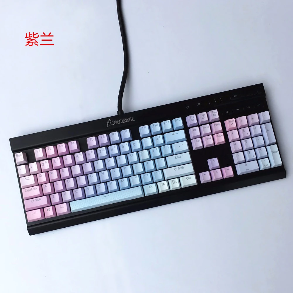 Двухцветные полупрозрачные колпачки для клавиатуры PBT Dip dye колпачок