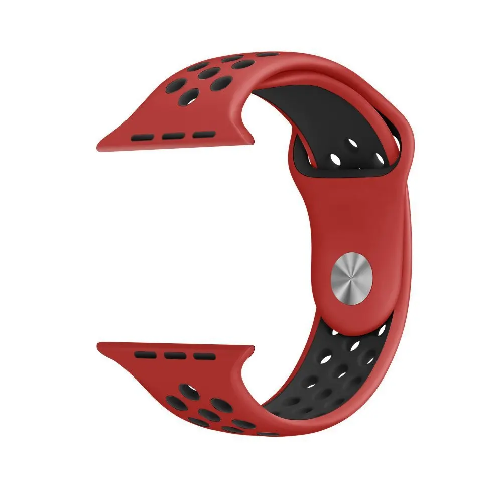Мягкий силиконовый сменный Браслет для Apple Watch Series 1 2 3 дышащий ремешок iwatch 42 мм 38