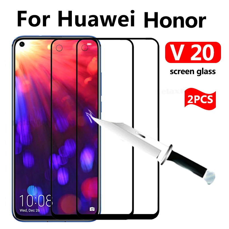 Закаленное защитное стекло для Huawei Honor View v20 2 шт.|Защитные стёкла и плёнки