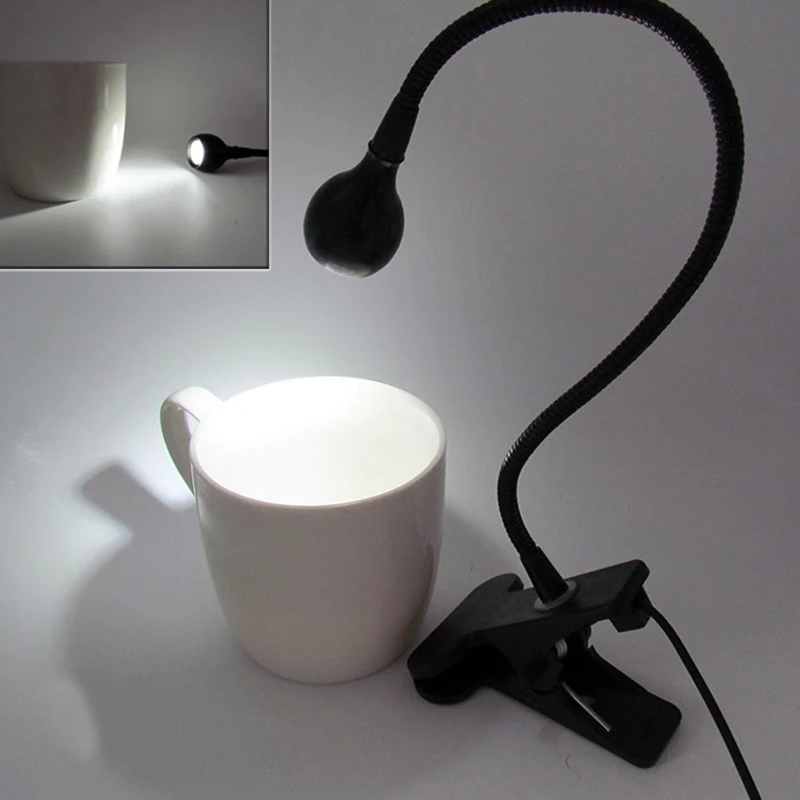 3W USB Flexible LED Stand Clip Reading Light Clip-on Beside Bed Table Desk Lamp Book Gift for Student | Освещение