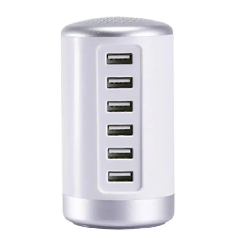 Мульти порт 5 V 6A 110 220 широкий Напряжение Настольный Смарт 6 USB Зарядное устройство