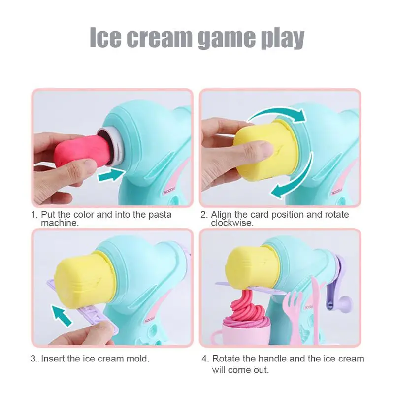 Детская игрушка сделай сам машинка для производства мороженого пасты глина
