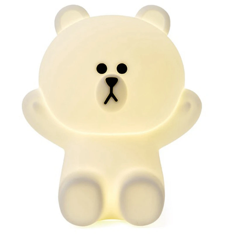 Brown Bear Cute Lamp Led Children'S Night Light Table Creative Fixtures For The Baby Kids Room(Eu Plug) | Лампы и освещение