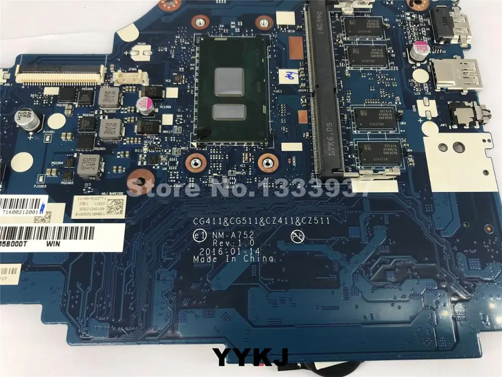 NM-A752 для LENOVO IDEAPAD 310-15ISK Материнская плата ноутбука CG411 CG511 CZ411 CZ511 I5-6200U SR2EY