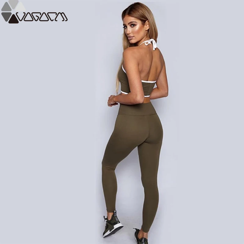 2019 Женская мода больших размеров Yogaset черный красный и зеленый сплошной без
