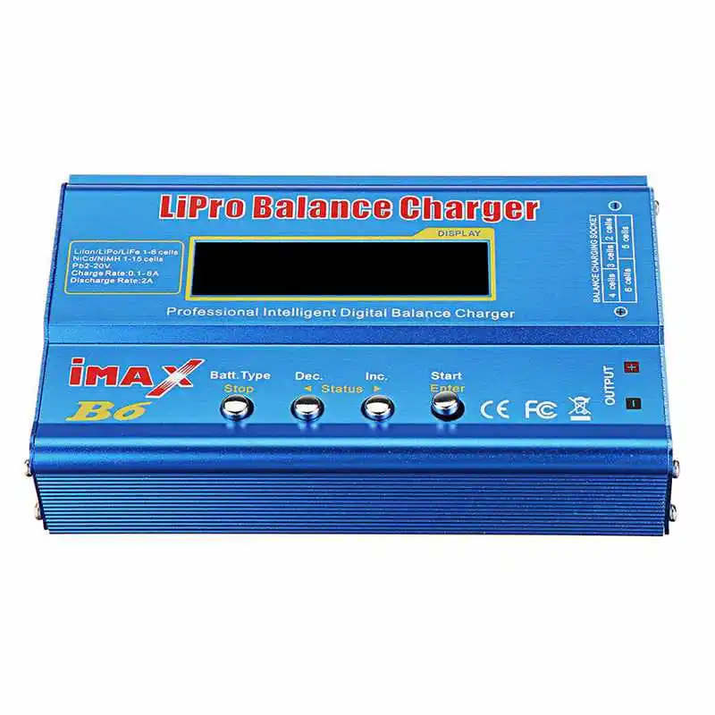 Лидер продаж iMAX Lipo Батарея Зарядное устройство B6 80 Вт 6A DC баланс Dis с Питание |