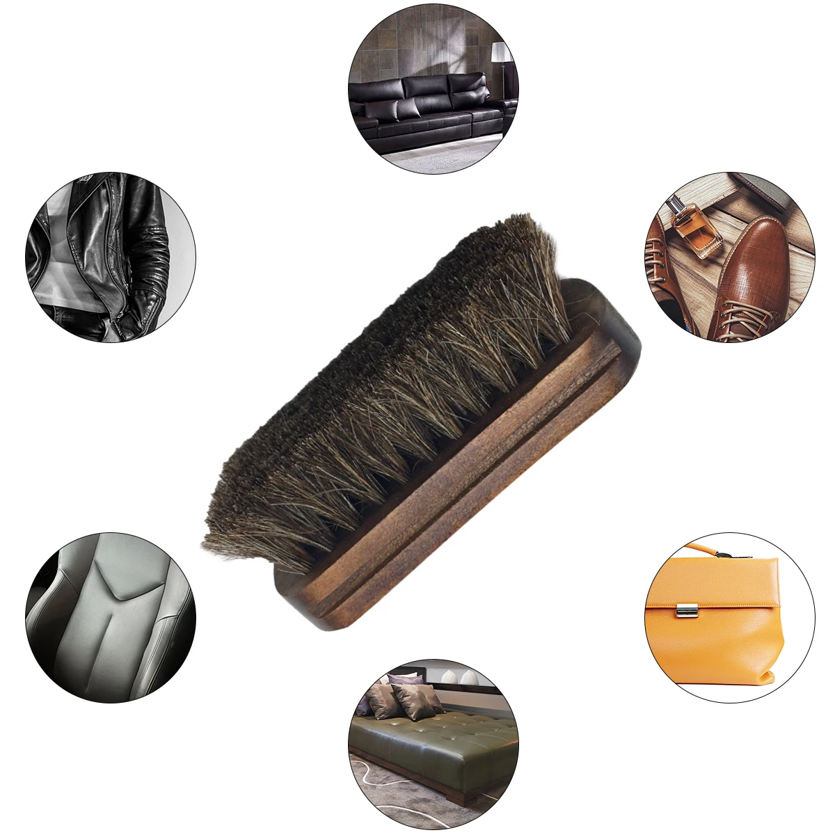 Обувь из конского волоса блестящая щетка мягкая натуральная щетина деревянная