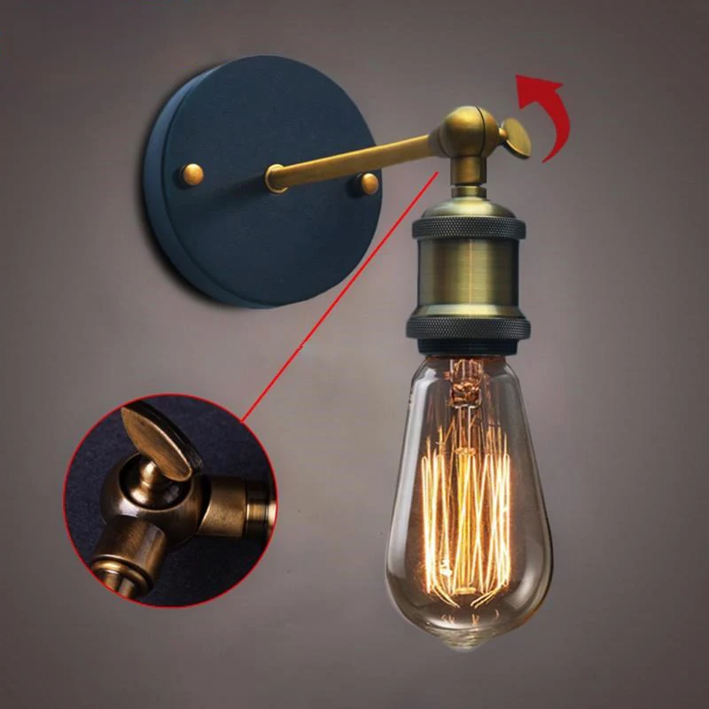 E27 40W Edison Retro Wall Light Loft Study Foyer Dining Room Bedside Led Indoor Lamp Luminaire | Лампы и освещение