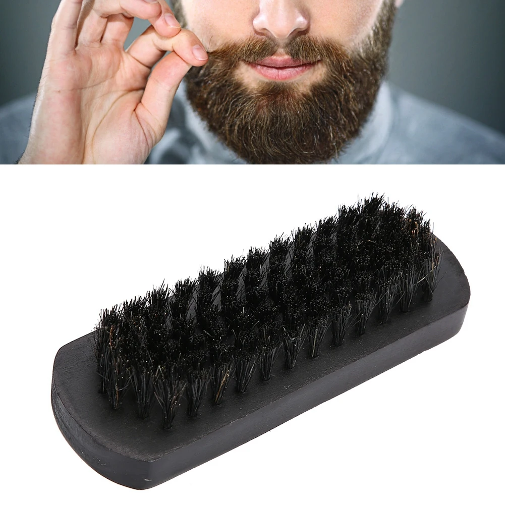 Овальная деревянная Мужская щетка для бороды чистки усов и бритья инструмент