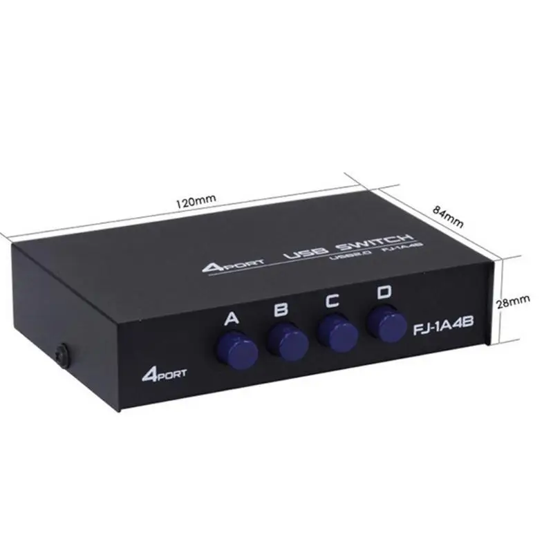 USB 2 0 4 порта Обмен Переключатель Селектор адаптер Коробка концентратор для