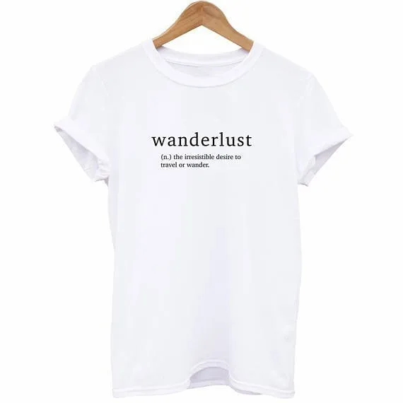 Wanderlust футболка рубашка туристическая Tumblr одежда дорожная Эстетическая женская с