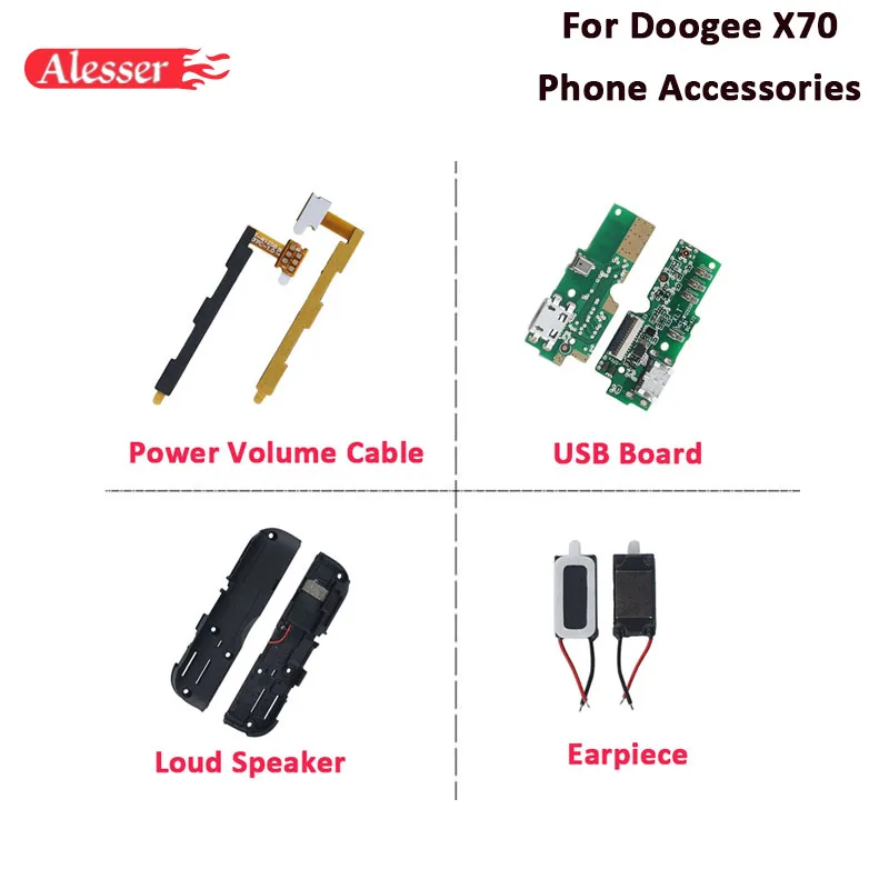 Alesser Для Doogee X70 USB разъем плата зарядки наушник в сборе для громкий динамик
