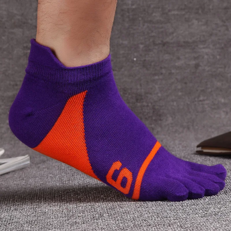 VOHIO 2018 fashion men's pure cotton five finger socks color digital 9 split toe comfortable warm men | Мужская одежда