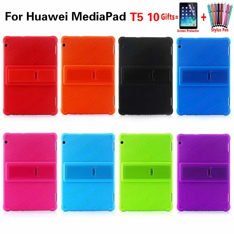 Силиконовый чехол подставка для планшета T5 10 Huawei MediaPad 1 дюйма противоударный