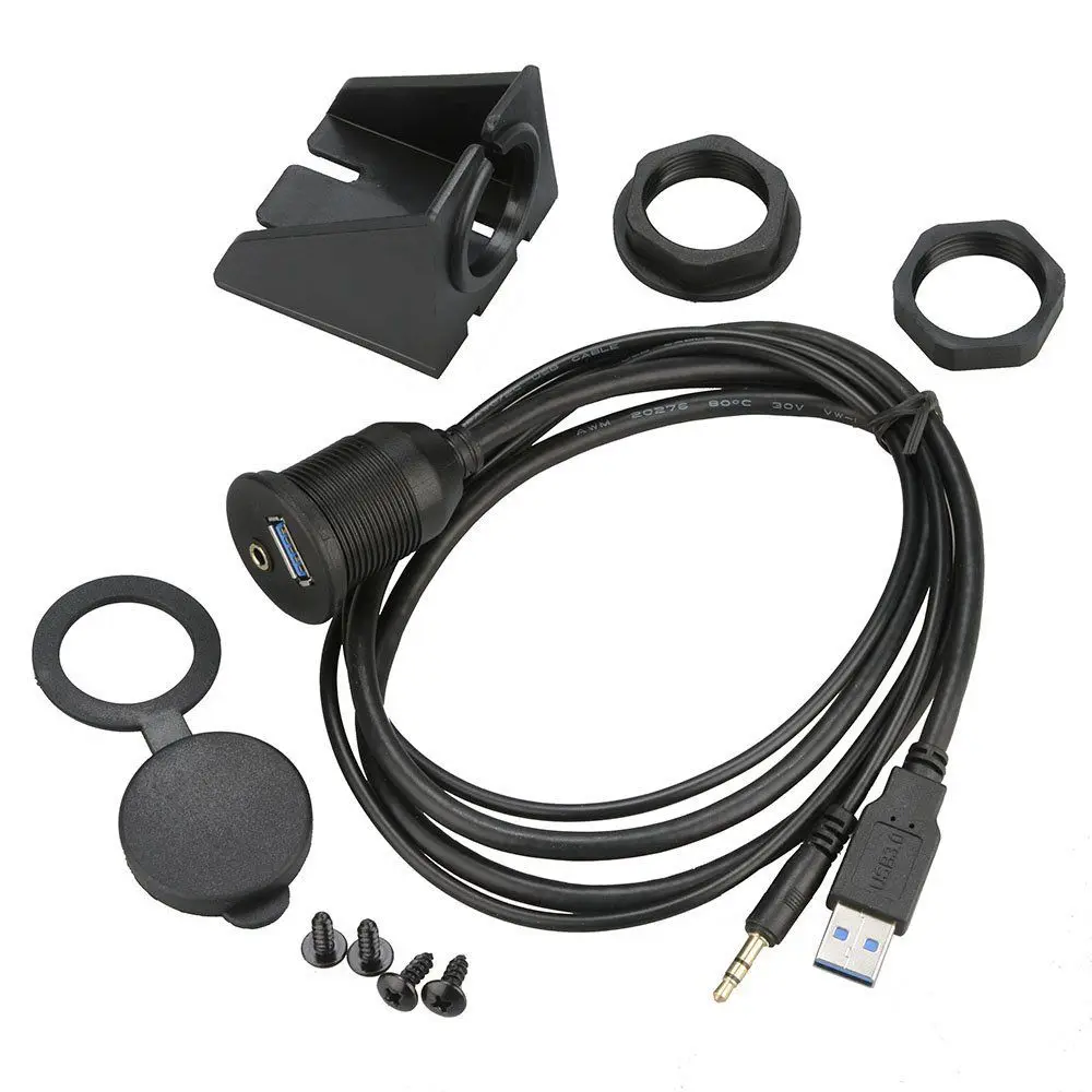 USB 3 0 и 5 мм утопленный кабель для автомобильного крепления + USB3.0 AUX удлинитель