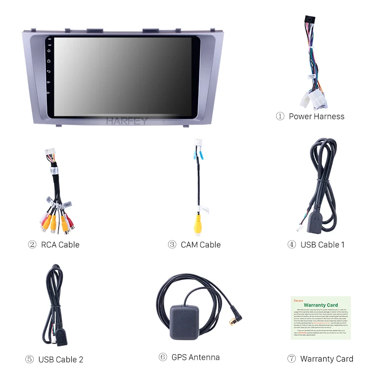 Harfey HD сенсорный экран Android 8 1 9 &quotдля 2007 2008 2009 2010 2011 TOYOTA CAMRY радио gps стерео с USB Bluetooth