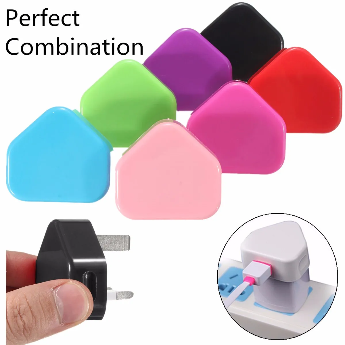 New UK USB Plug Charger Mains Wall Home Adapter Charging For Samsung Android Phone Tablets LED Flashlights Torch Headlamp | Электроника