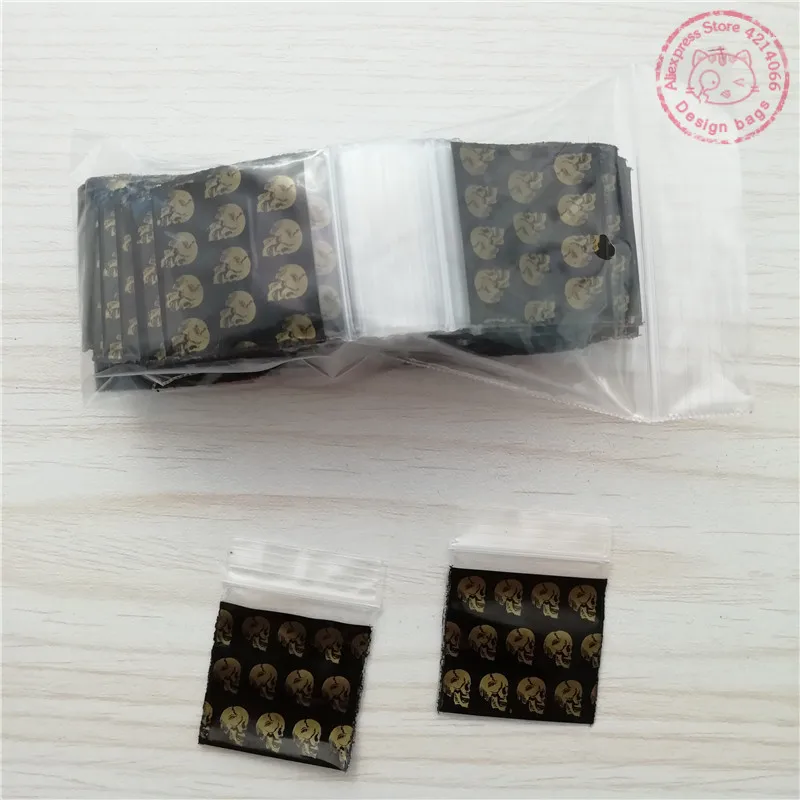 Пластиковые мешки с застежкой-молнией 125125 дюйма X 100 и золотым черепом | Дом сад