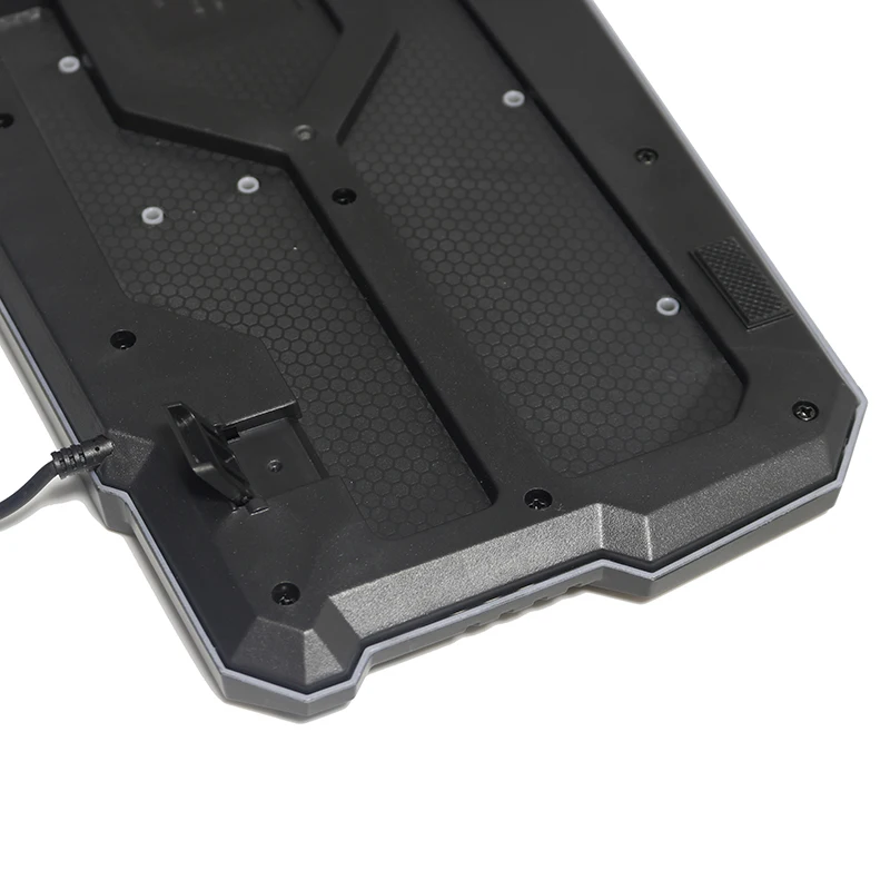 Игровая клавиатура проводная USB с фиолетовым/синим/красным RGB подсветкой