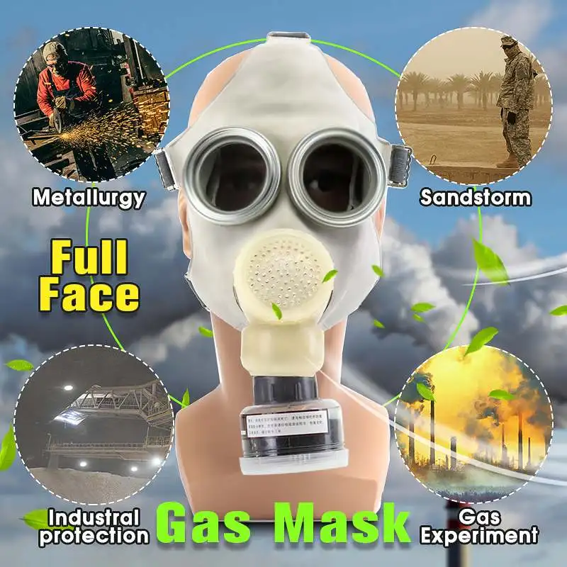 NEW Portable Gas Mask Industrial Safety Chemcial Painting Spraying Same Military Army Dust Smoke Filterotective | Безопасность и