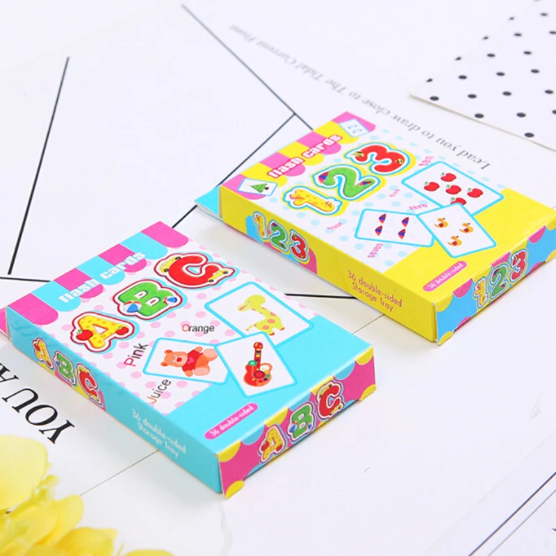 36 шт. флэш карты учим английское слово номер Детская образовательная