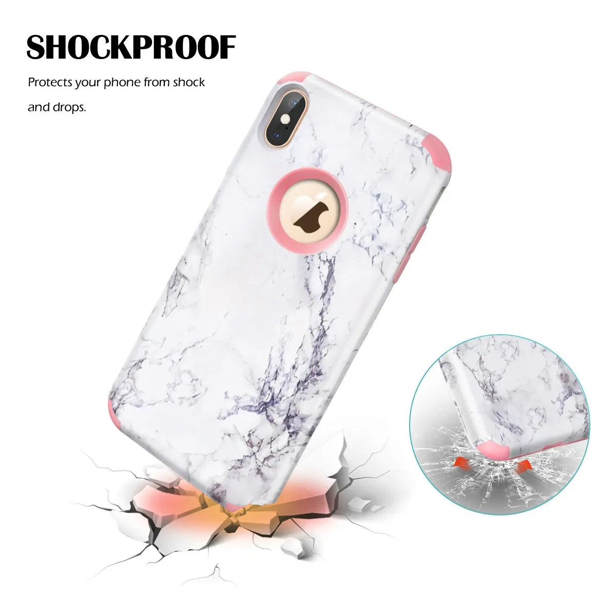 Роскошный Мраморный Жесткий Чехол для iPhone X XR XS Max 7 6 6s 8 Plus силиконовый чехол с