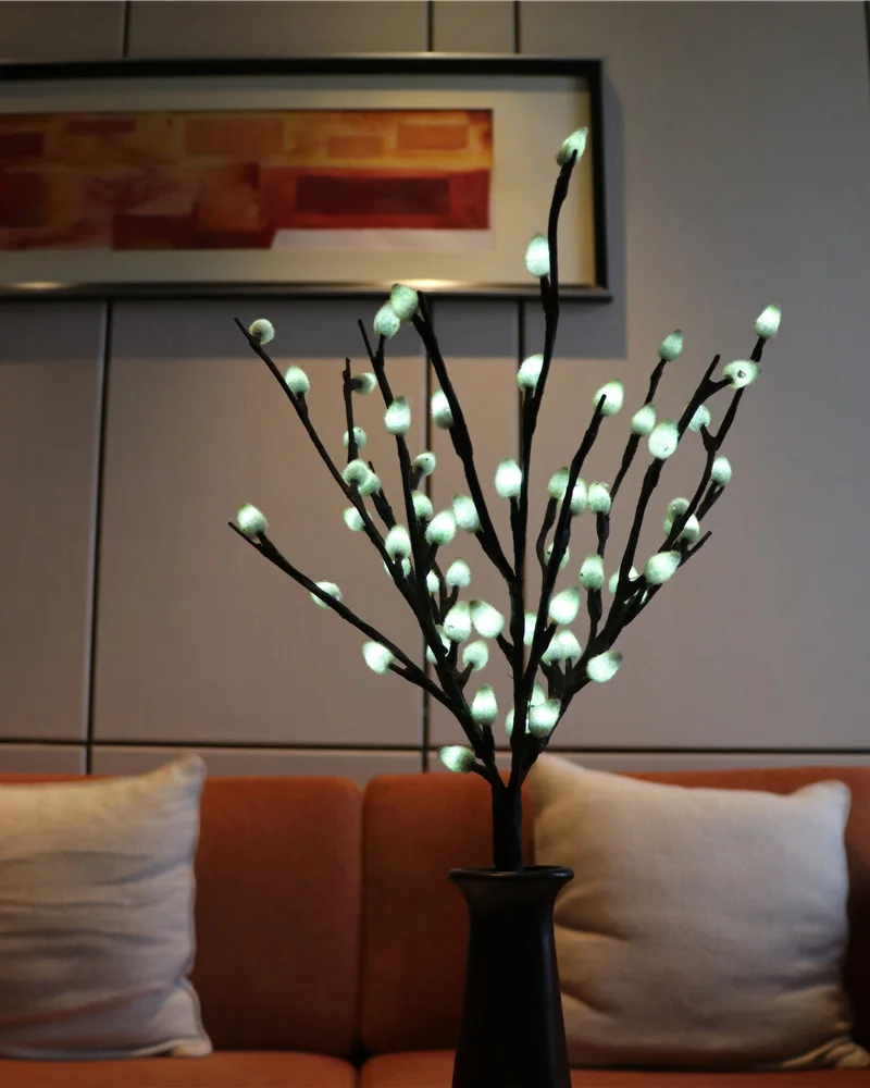 Бесплатная доставка киска ива ветка свет 20 &quot60LED вверх весна рождество дом