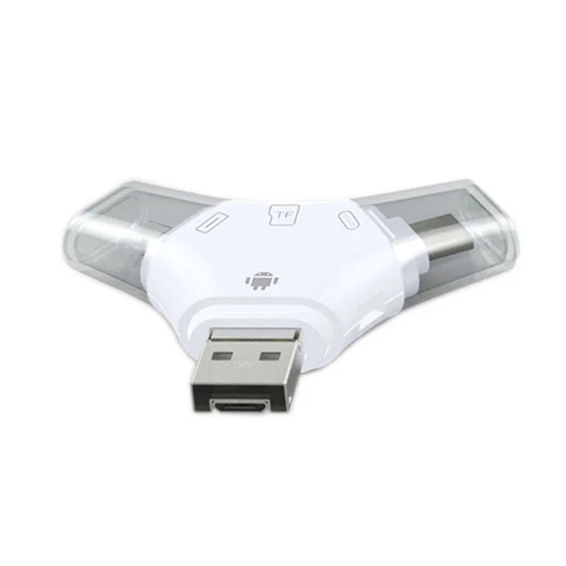 4in1 флеш накопитель Micro USB SD/устройство для считывания с tf карт адаптер iPhone x 6 7 8