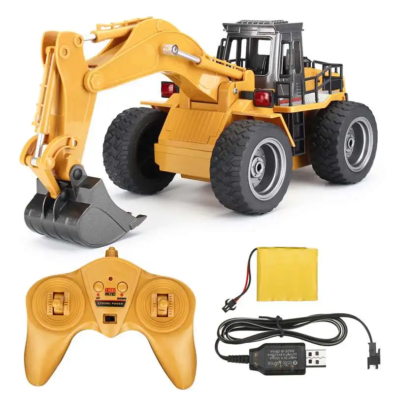 Новые поступления HuiNa игрушки 1530 1/18 2 4G 6CH Rc автомобиль сплав экскаватор