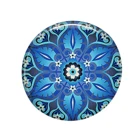 5 шт.лот, бирюзовая марокканская плитка, дизайн, 25 мм, круглый стеклянный кабошон, DIY, подвесные аксессуары