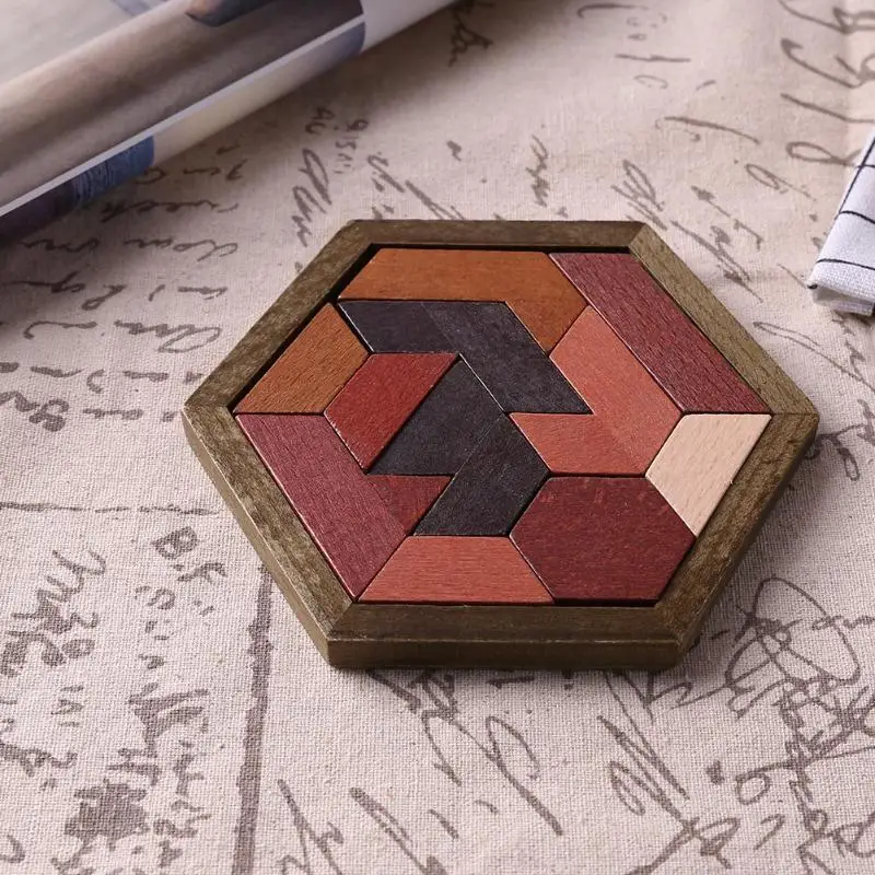 Геометрические формы Abnormity головоломки Дети деревянный номер Tangram доска игрушки