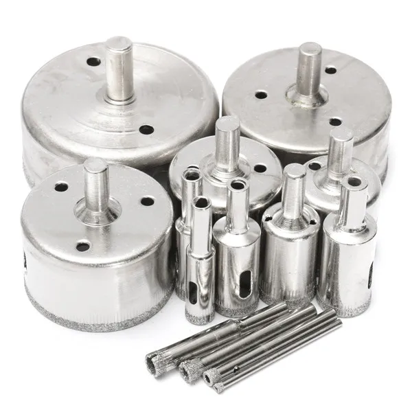 

for Ceramic Porcelain Glass Marble Diamond Holes Saw Drill Bits 14Pcs/Set 3-70mm Diamond Holesaw Drill Bit Tool