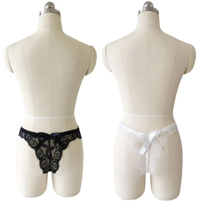 Сексуальные кружевные трусики женские дышащие с галстуком бабочкой женское