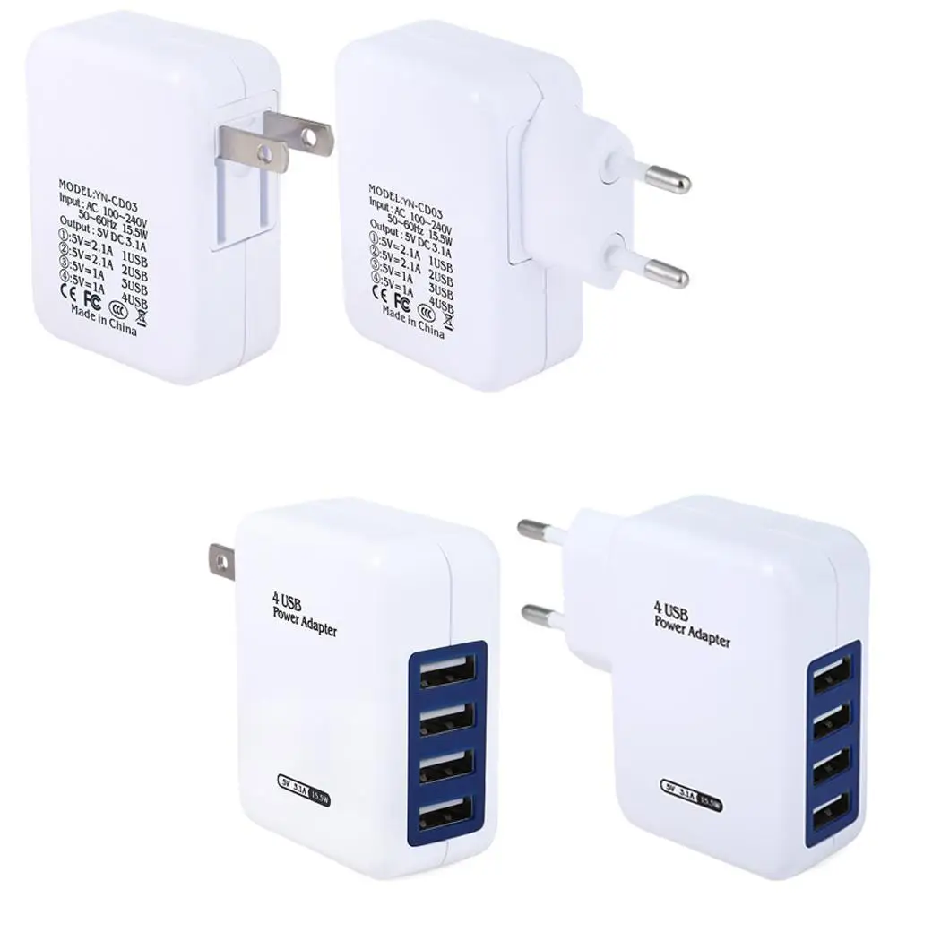 5 V 3.1A четырехпортовый usb-разъем для зарядки многопортовый Многофункциональный