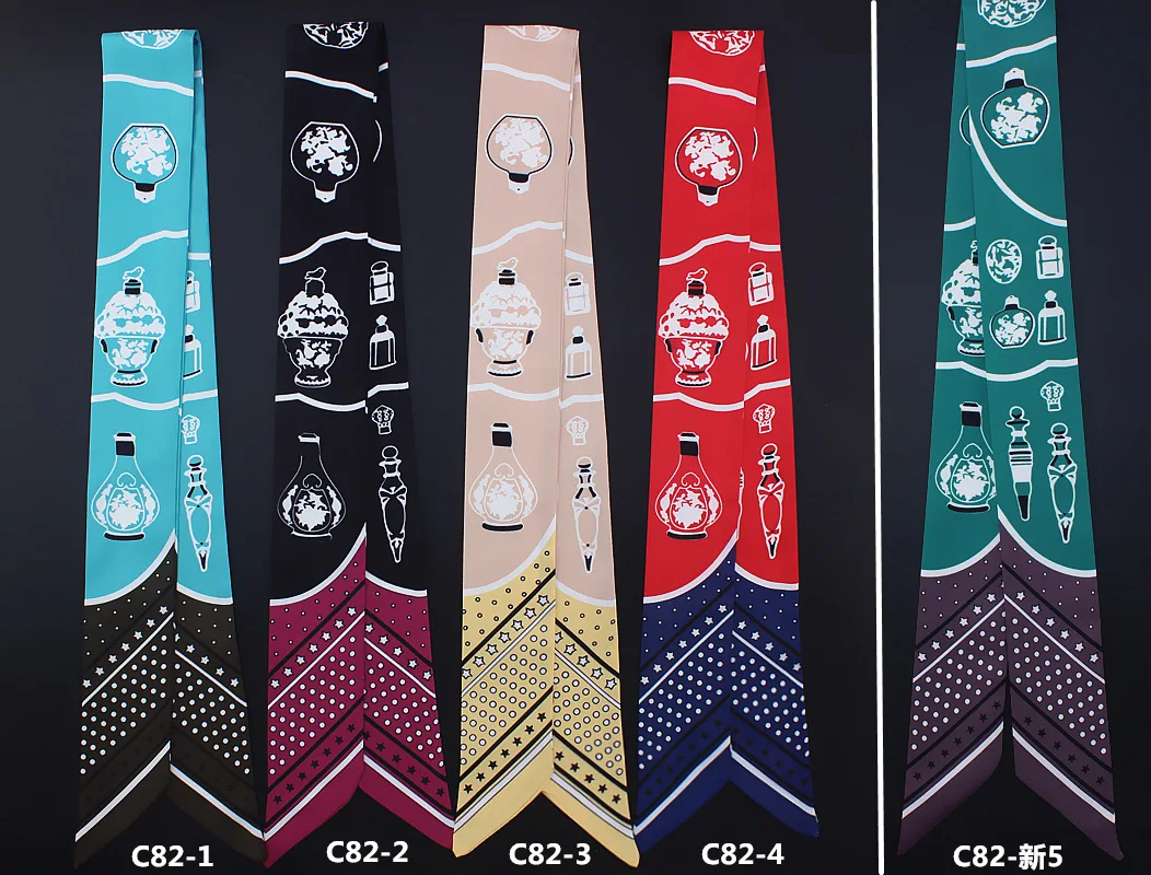 Роскошный бренд Twill Шелковый маленький женский модный головной шарф цветочный