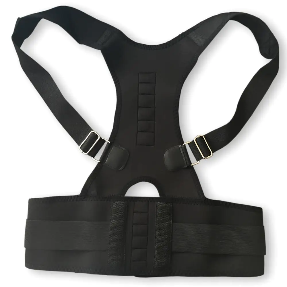 

Women And Men Posture Corrector Support Brace 10pcs Magnets Magnetic Therapy Adjustable Scoliosis Back Support Humpback B002-1