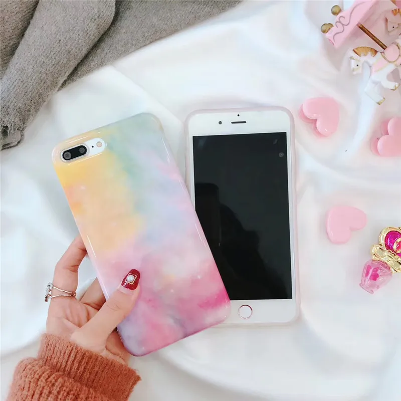 Роскошный Мраморный чехол для iPhone X 6 XS 6S 7 8 XR MAX IPhone7 Plus мягкий | Мобильные телефоны
