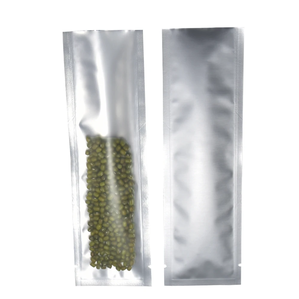DHL 1000pcs/lot Open Top Matte Translucent Metal Package Organizer Food Grade Heat Seal Aluminum Foil Bag Free Shipping | Дом и сад