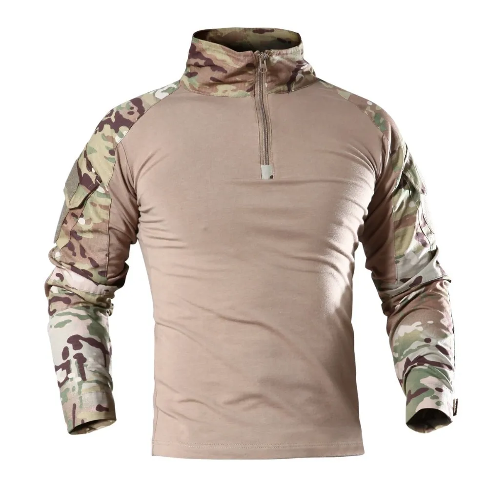 

Tactical Military Hiking Shirt Men Long Sleeve Solider Army Hunting Shirts Multicam Uniform Frog Suit T Shirts Combat Clothing