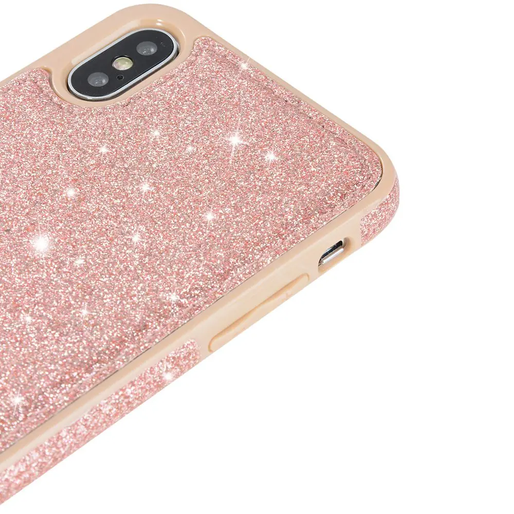 KISSCASE блестящий чехол с мягкими краями для iPhone X XR XS Max 7 8 6 6S Plus телефона 5 SE 5S Coque |