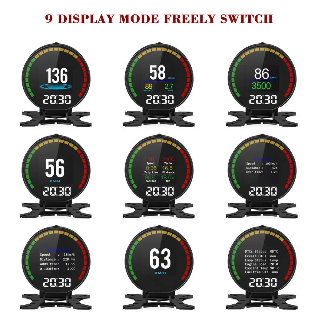 WOOKRAYS HUD obd2 автомобильный дисплей на головке бортовой компьютер Авто OBD 9 режим