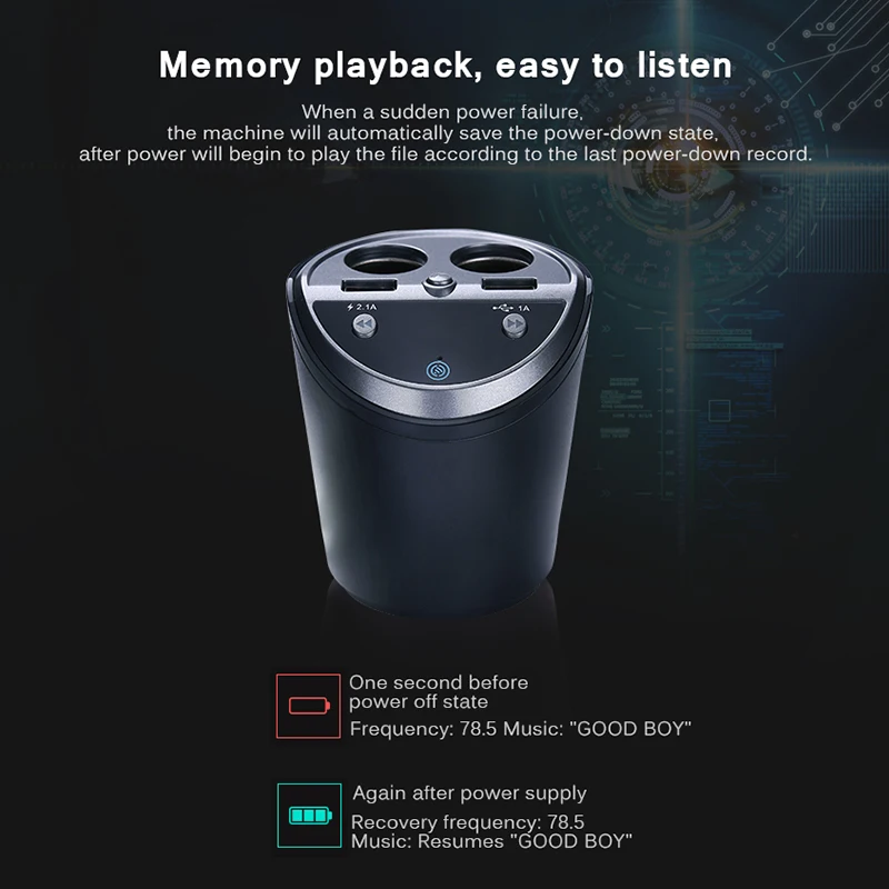 Bluetooth беспроводной автомобильный fm передатчик Mp3 плеер держатель чашки Handsfree