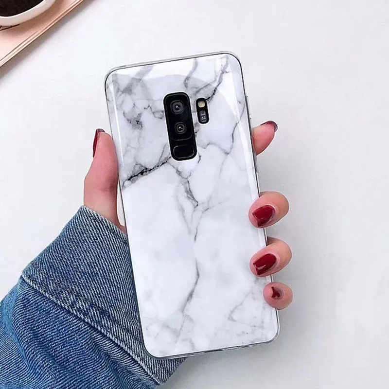 Чехол для телефона Samsung Galaxy S8 S7 Edge мраморный геометрический прошитый чехол на