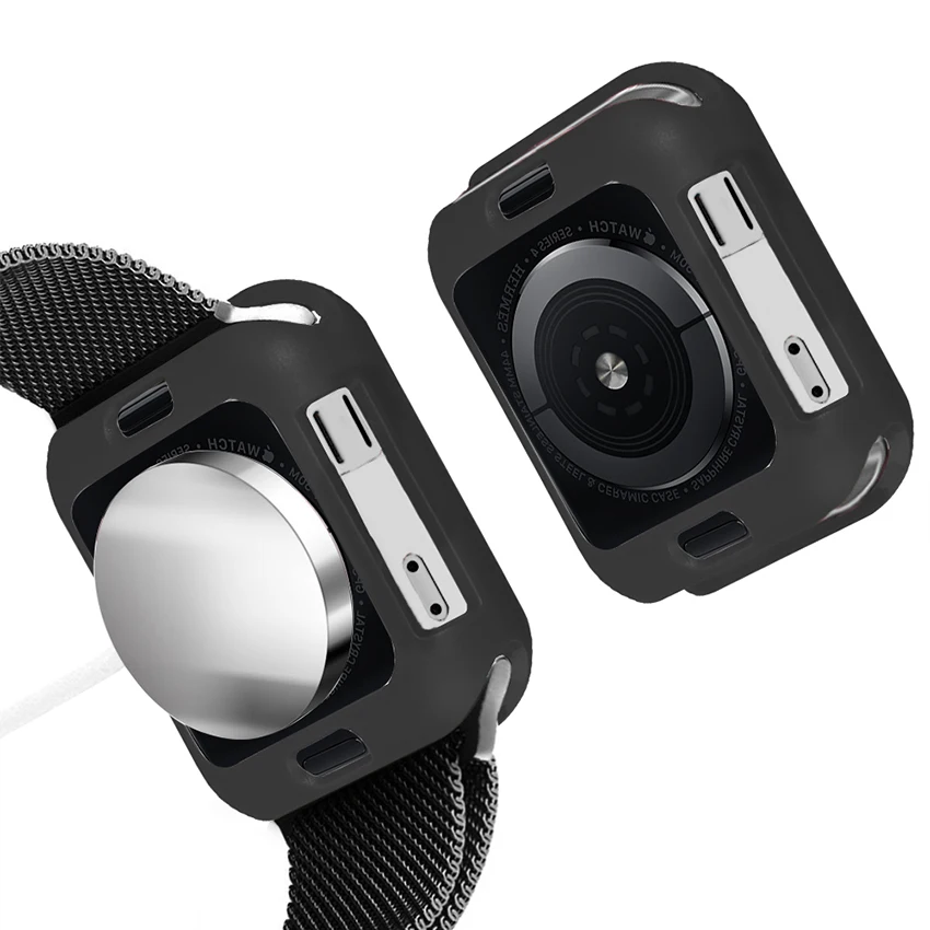 Рамка для Apple Watch 4 40 мм 44 тонкий мягкий ТПУ защитный чехол часов 360 Полное покрытие